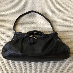 NWOT Salvatore Ferragamo black satchel bag w Strap